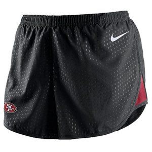 Nike Women's San Francisco 49ers Dri-Fit Mod Tempo Shorts Black X-Large Large